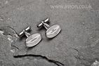 Aston Martin Silver Oval Cufflinks
