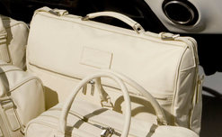 Cream Leather Garment Bag - 705459