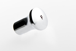 Chromed Control Knob - Round with Letter 'F' - AWCK-3